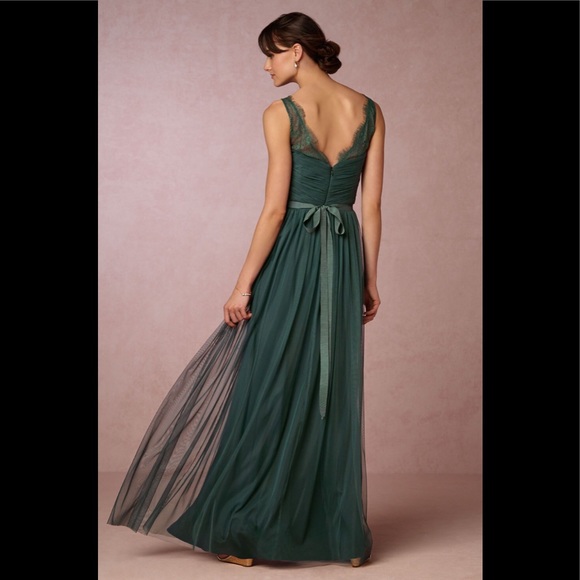 Anthropologie Hitherto Size 2 Dusty Emerald Dress - Picture 2 of 8